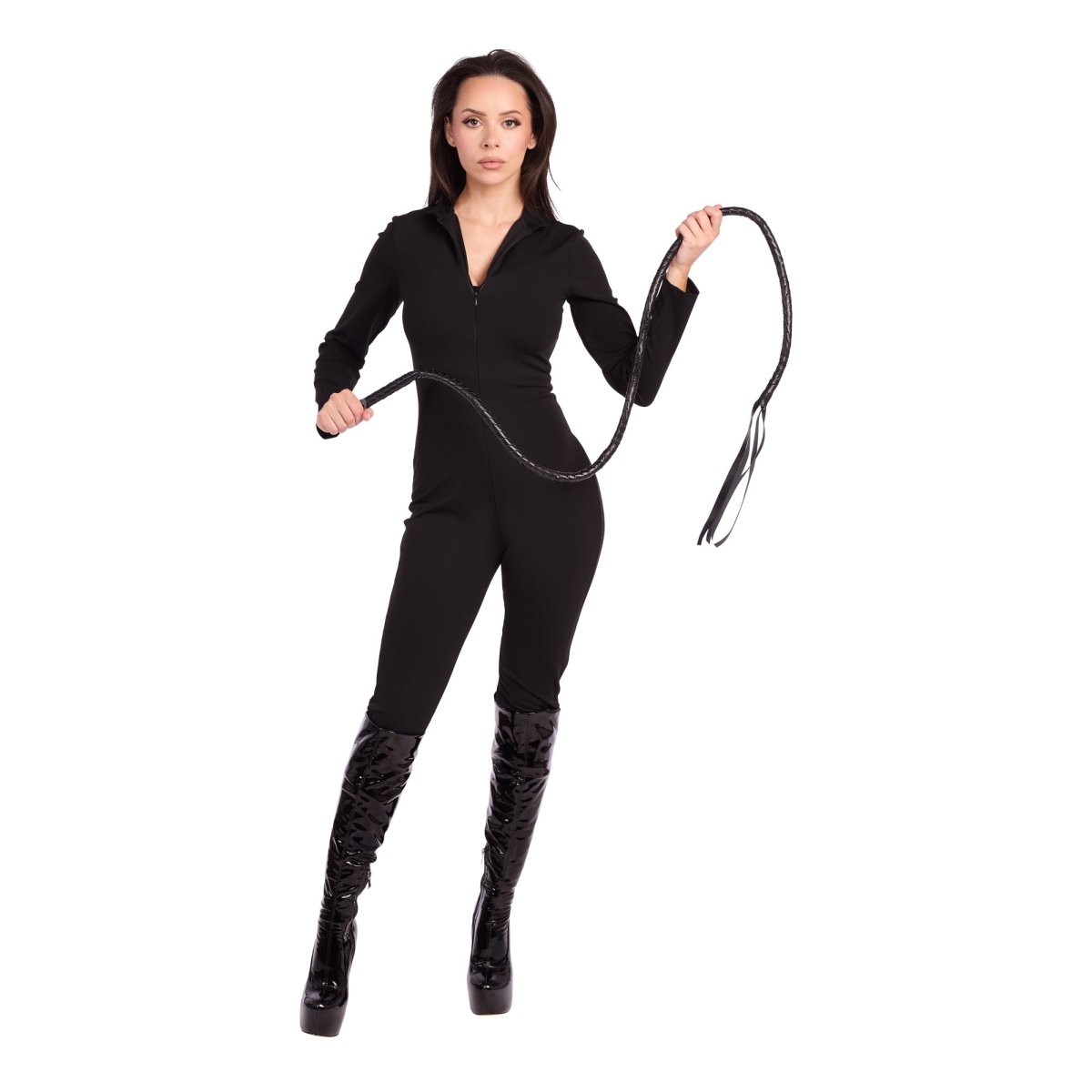 Black Deluxe Catsuit Costume for Adults, Black Jumpsuit