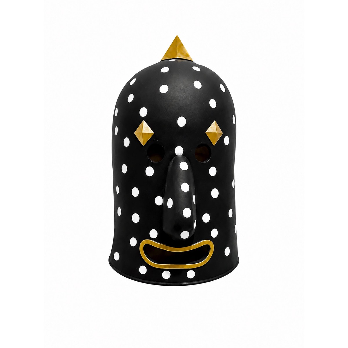 Black Polka Dot Attack Mask for Adults