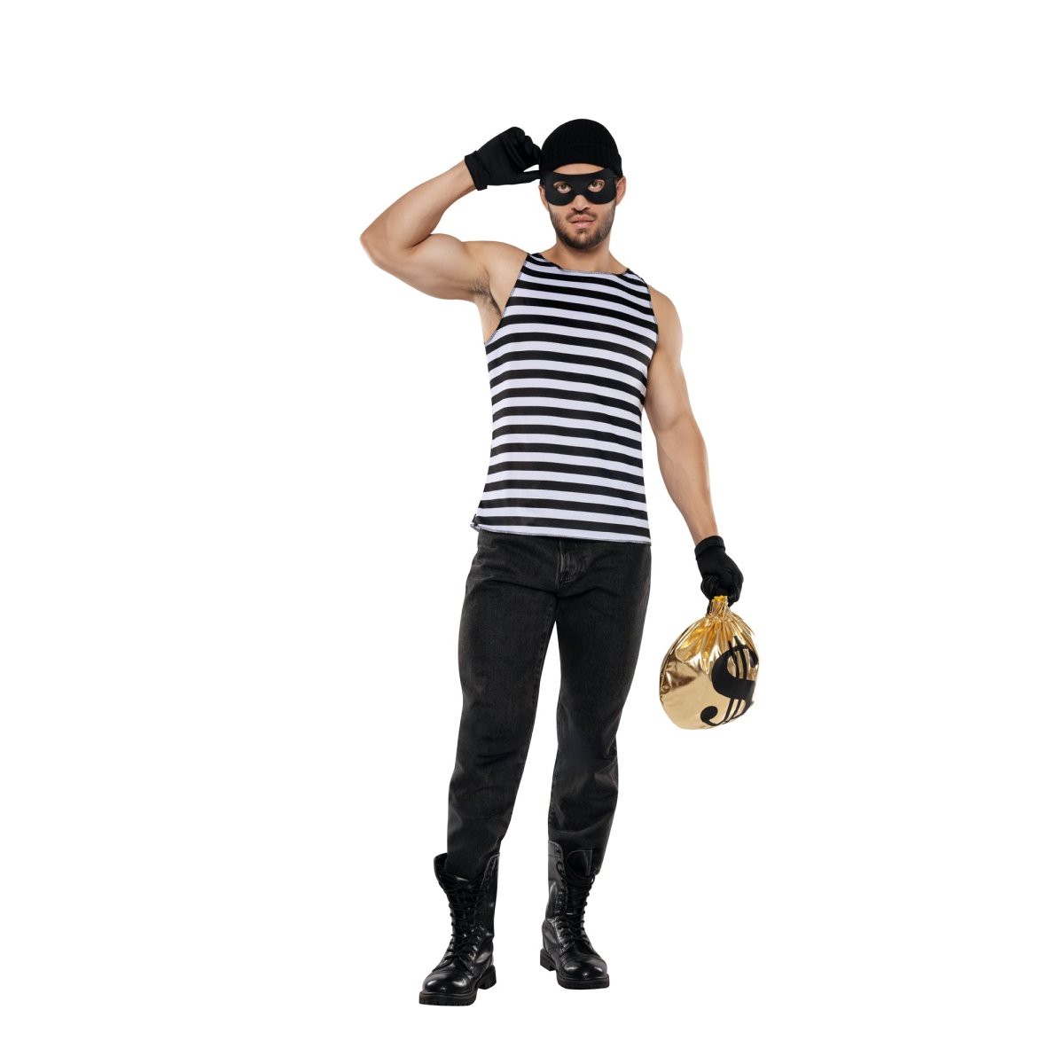 Burglar Costume for Adults, Tank Shirt