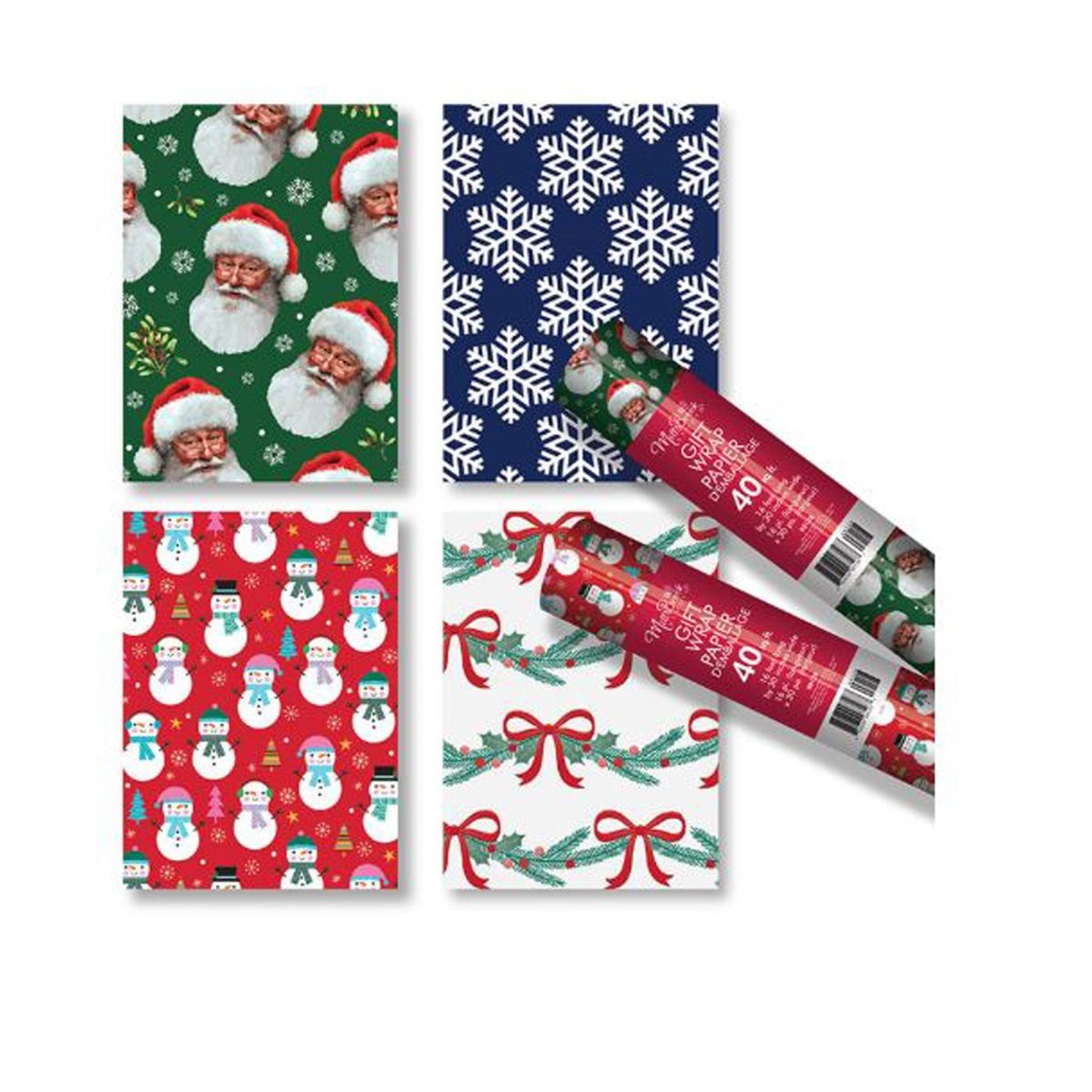 Christmas Gift Wrap Roll, 30 X 72 Inches, Assortment, 1 Count