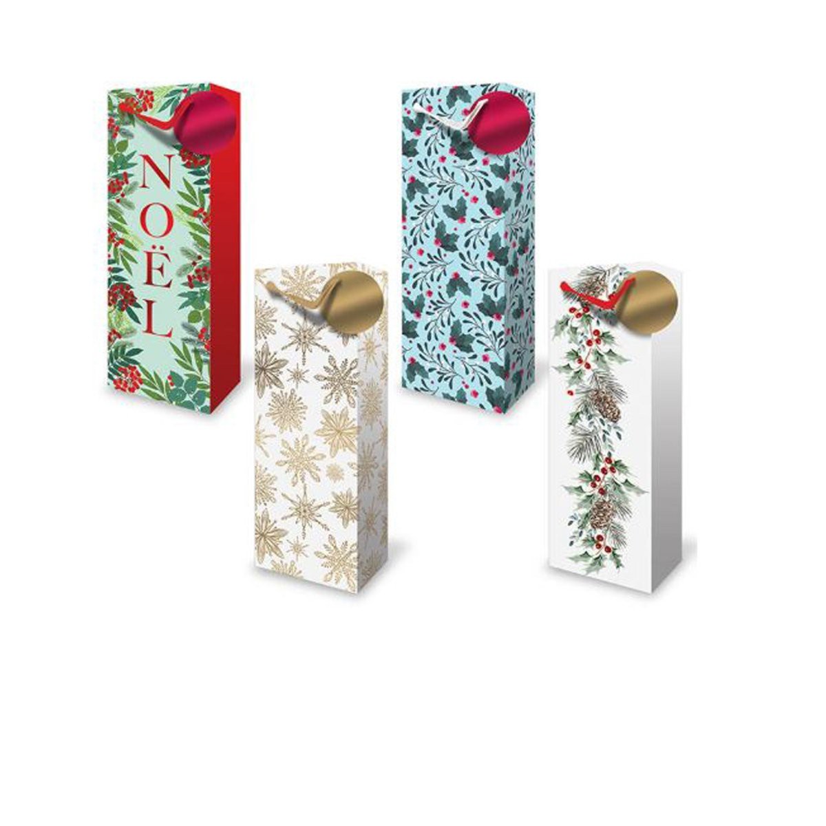 Christmas Wine Gift Bag, Assortment, 1 Count
