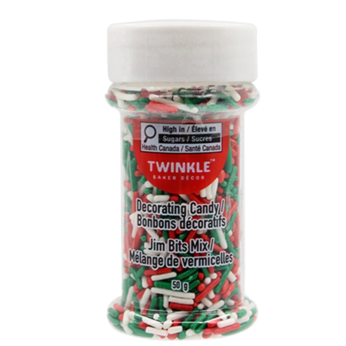 Decorating Candy Jim Bits Mix, Christmas Mix, 50g, 1 Count