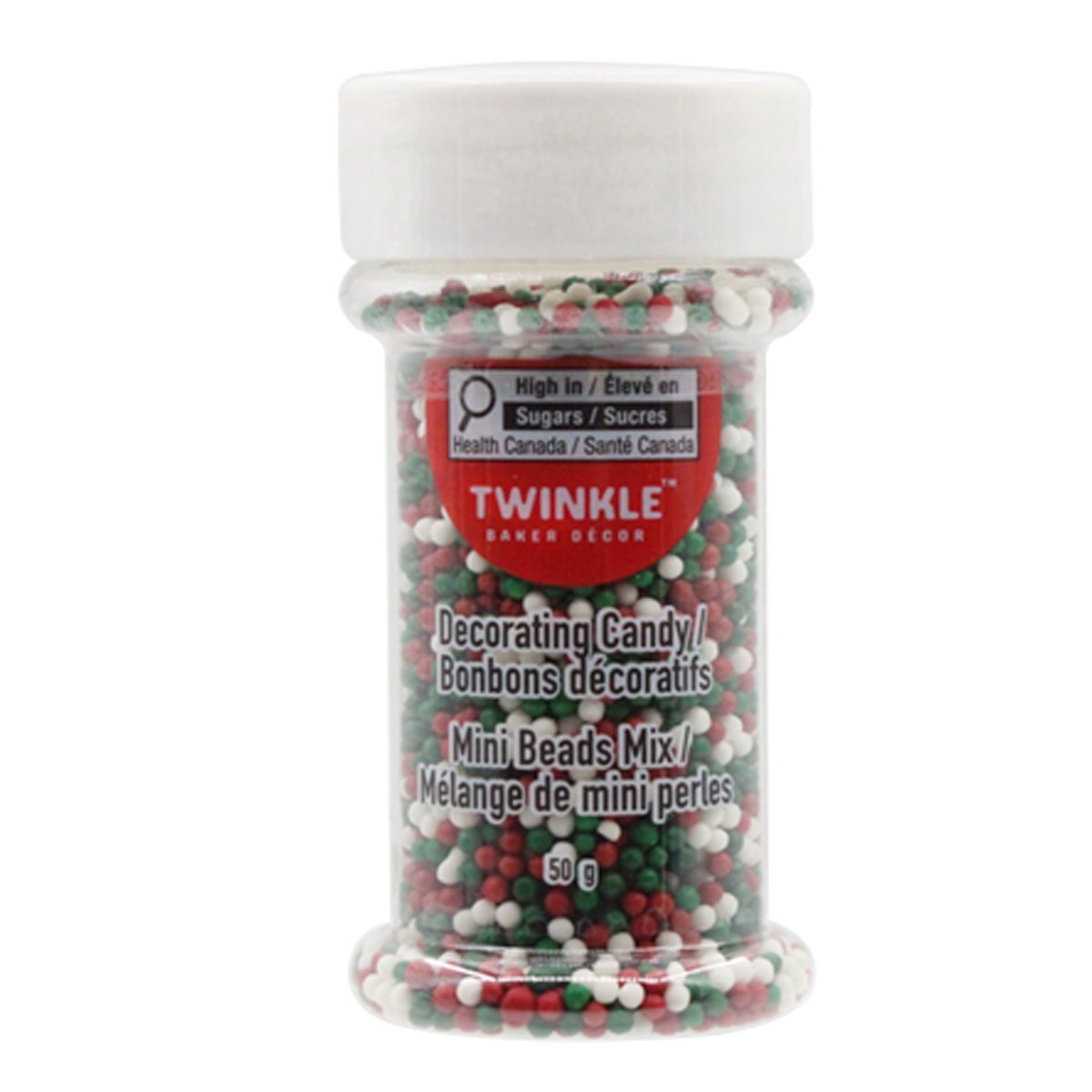 Decorating Candy Mini Beads Mix, Christmas Mix, 50g, 1 Count