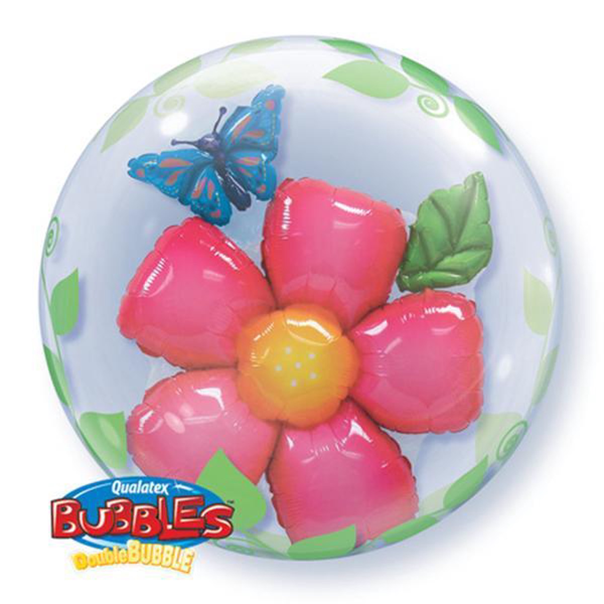 Flowers & Leaves Double Bubble Balloon