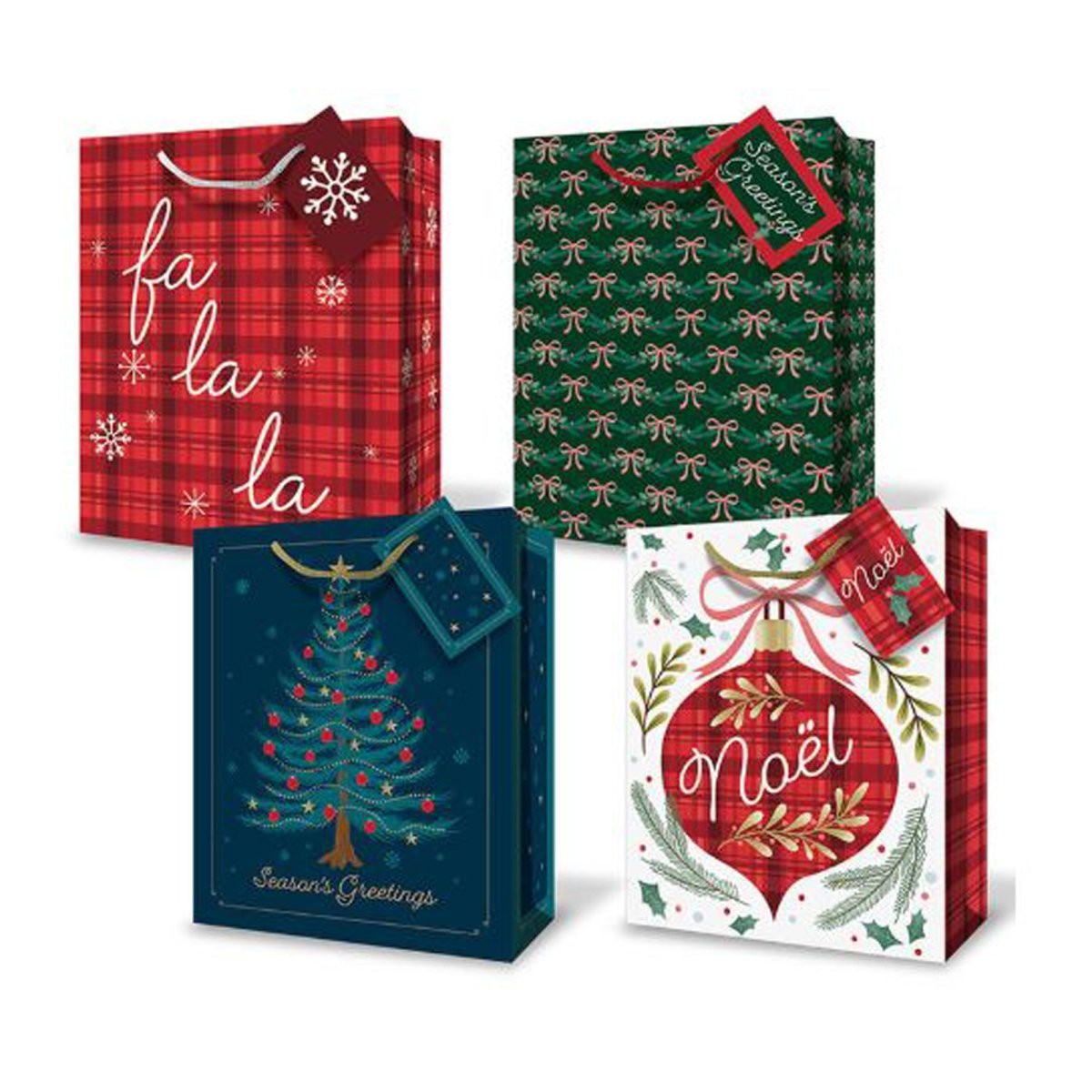 New Arrival Large Christmas Gift Bags, Assortment, 1 Count