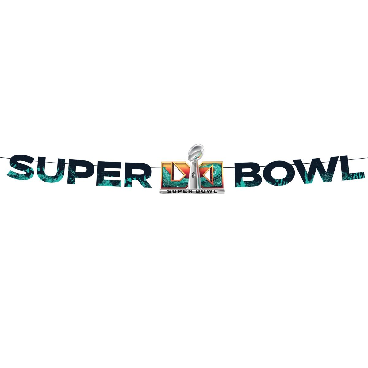 NFL Super Bowl Paper Letter Banner, 1 Count