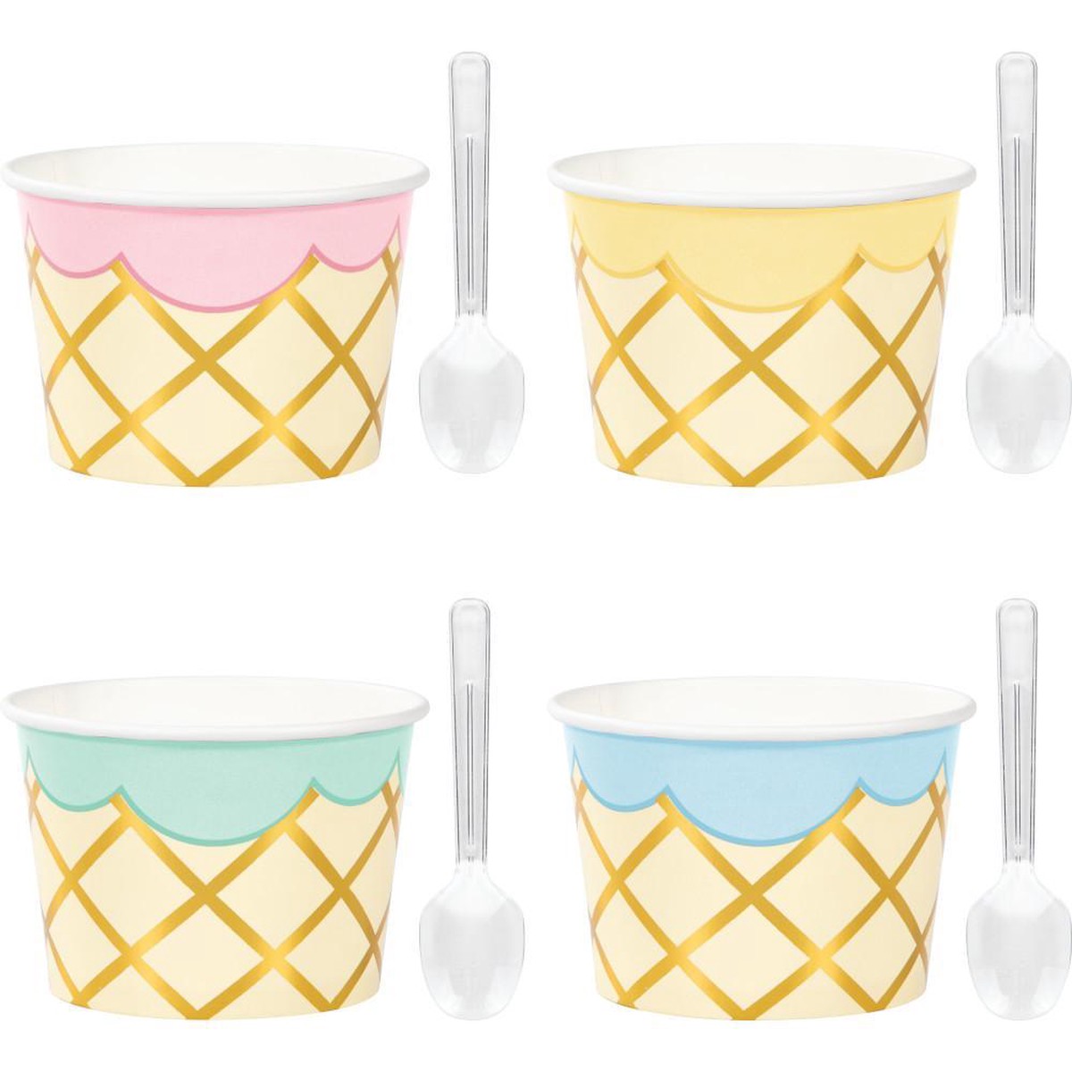 Ice Cream Party treat cups, 8 per package