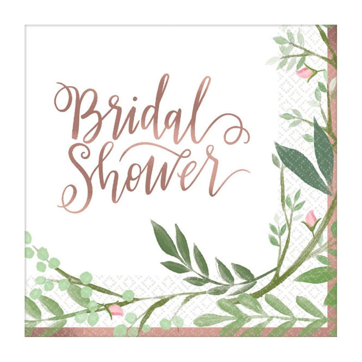 Love & Leaves Bridal Shower - Beverage Napkins 16/pkg