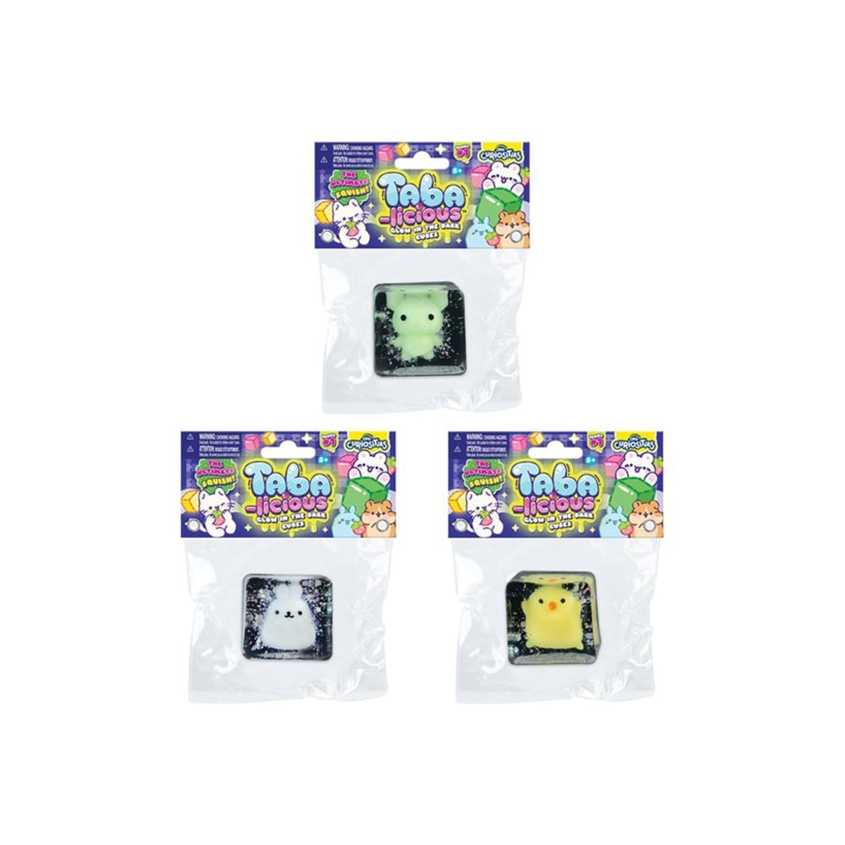 Taba-licious Glow in the Dark Cubes Squishy Toy, Assortment, 1 Count