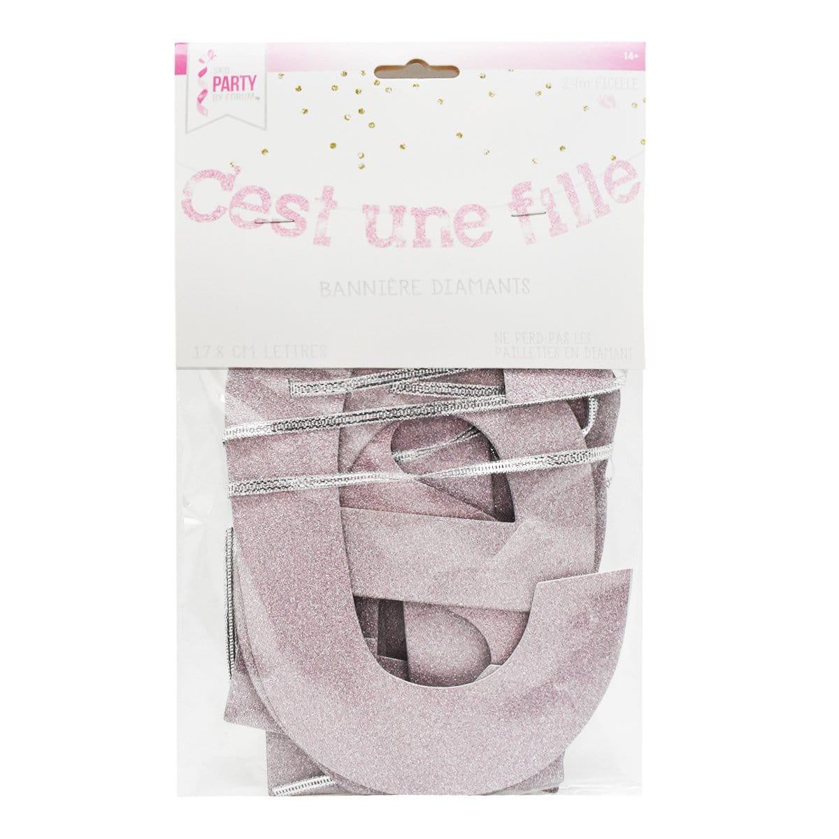 C'est une fille pink diamond banner, 7 inches