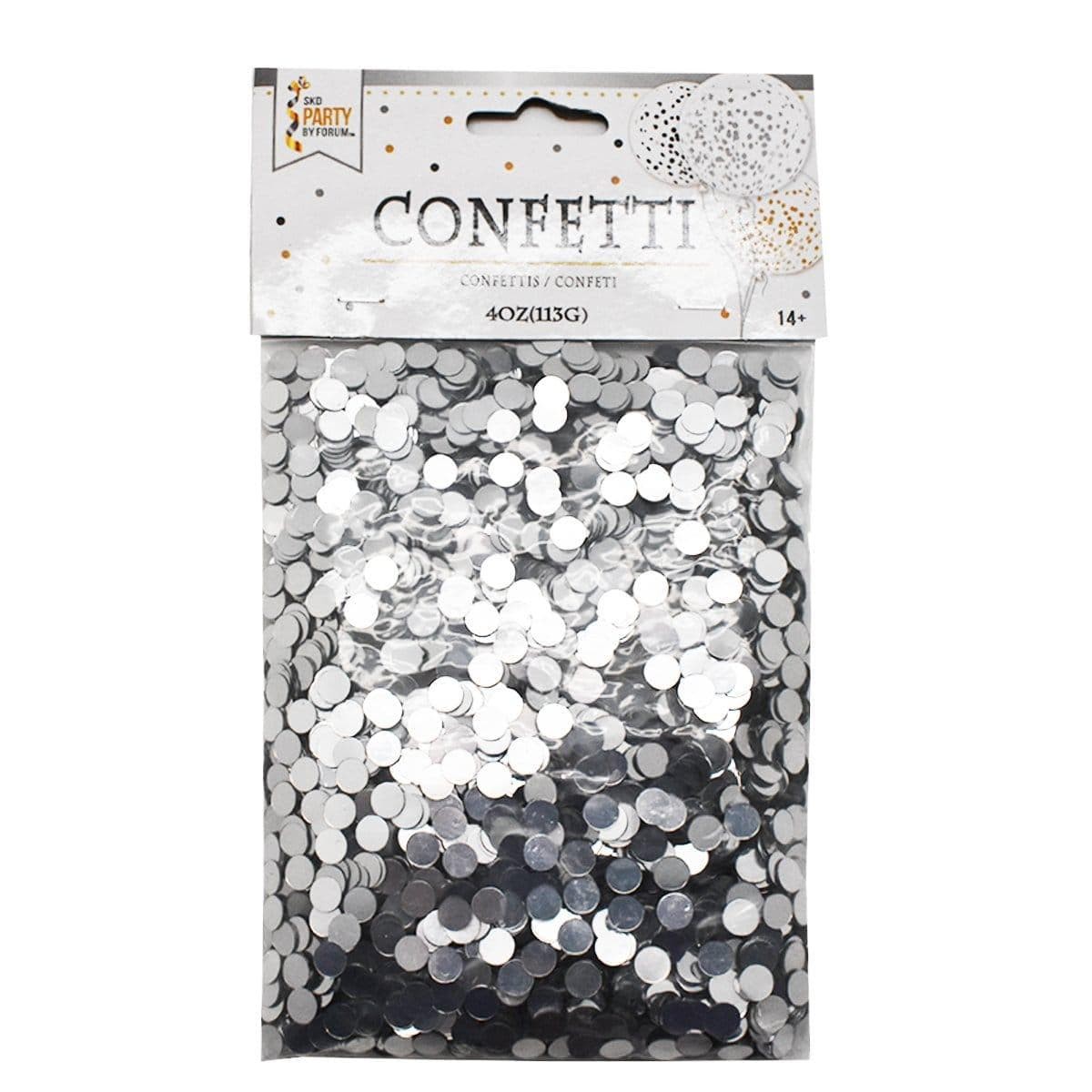 Dot Confetti 4 Oz. - Silver