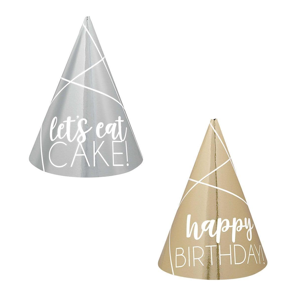 Mini Cone Hat 12/pkg - Silver/Gold