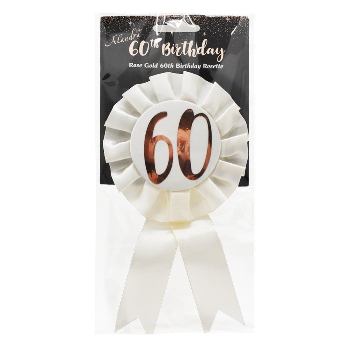 Rosette Badge Rose Gold - 60th