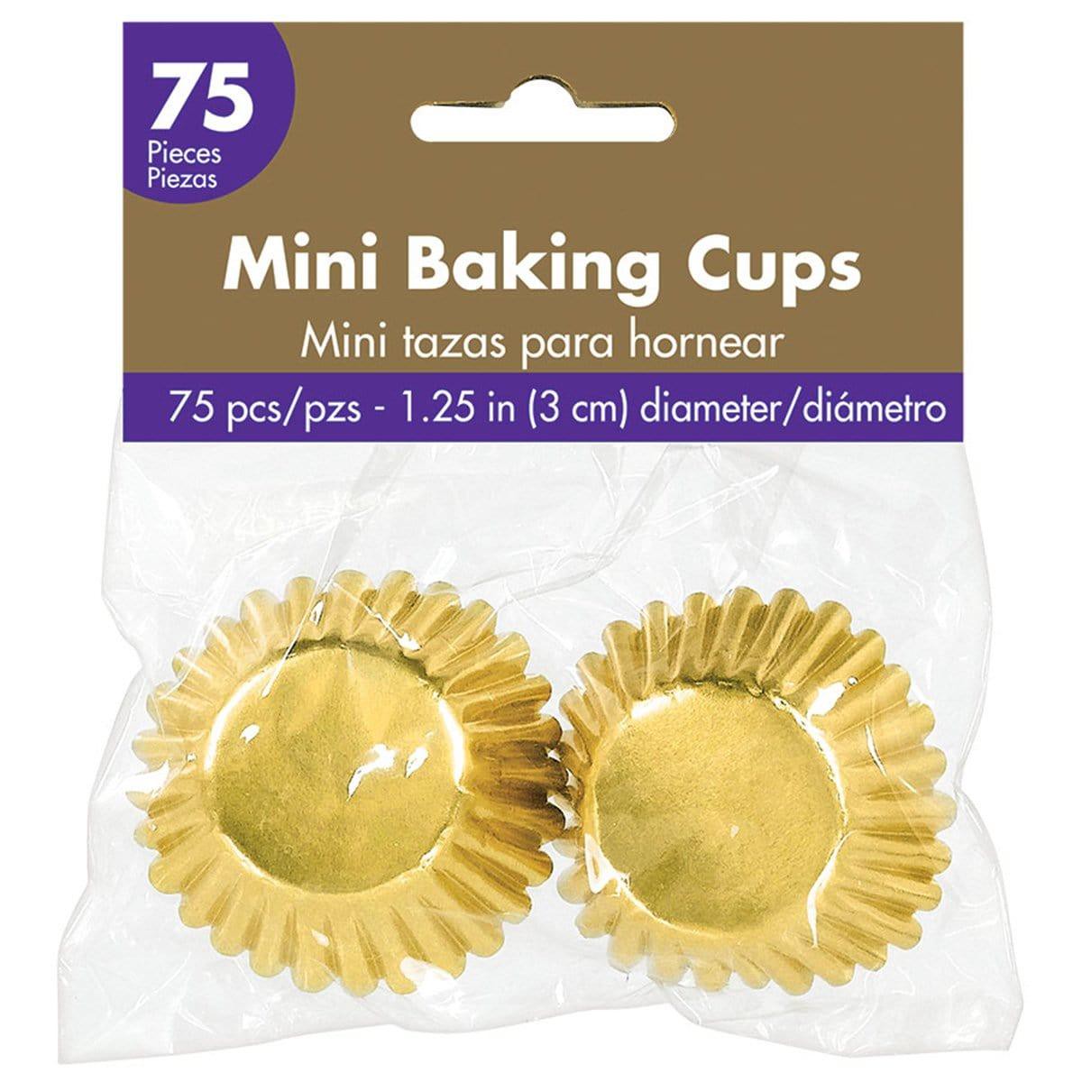 Mini Cupcake Cases 75/pkg - Gold