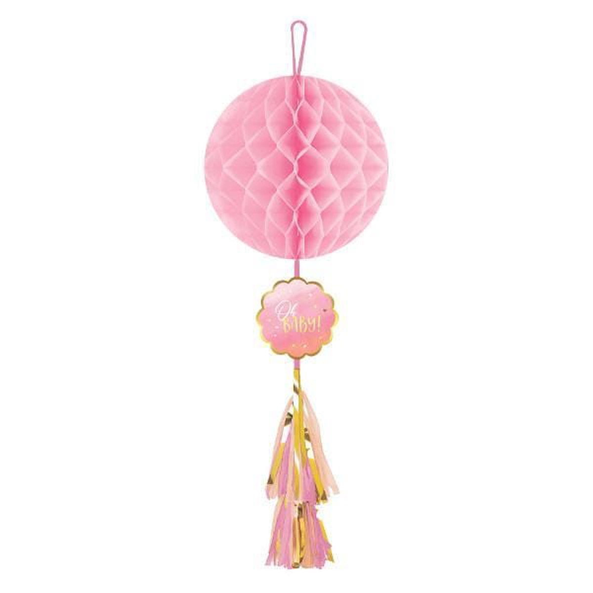 Oh Baby Girl honeycomb decoration