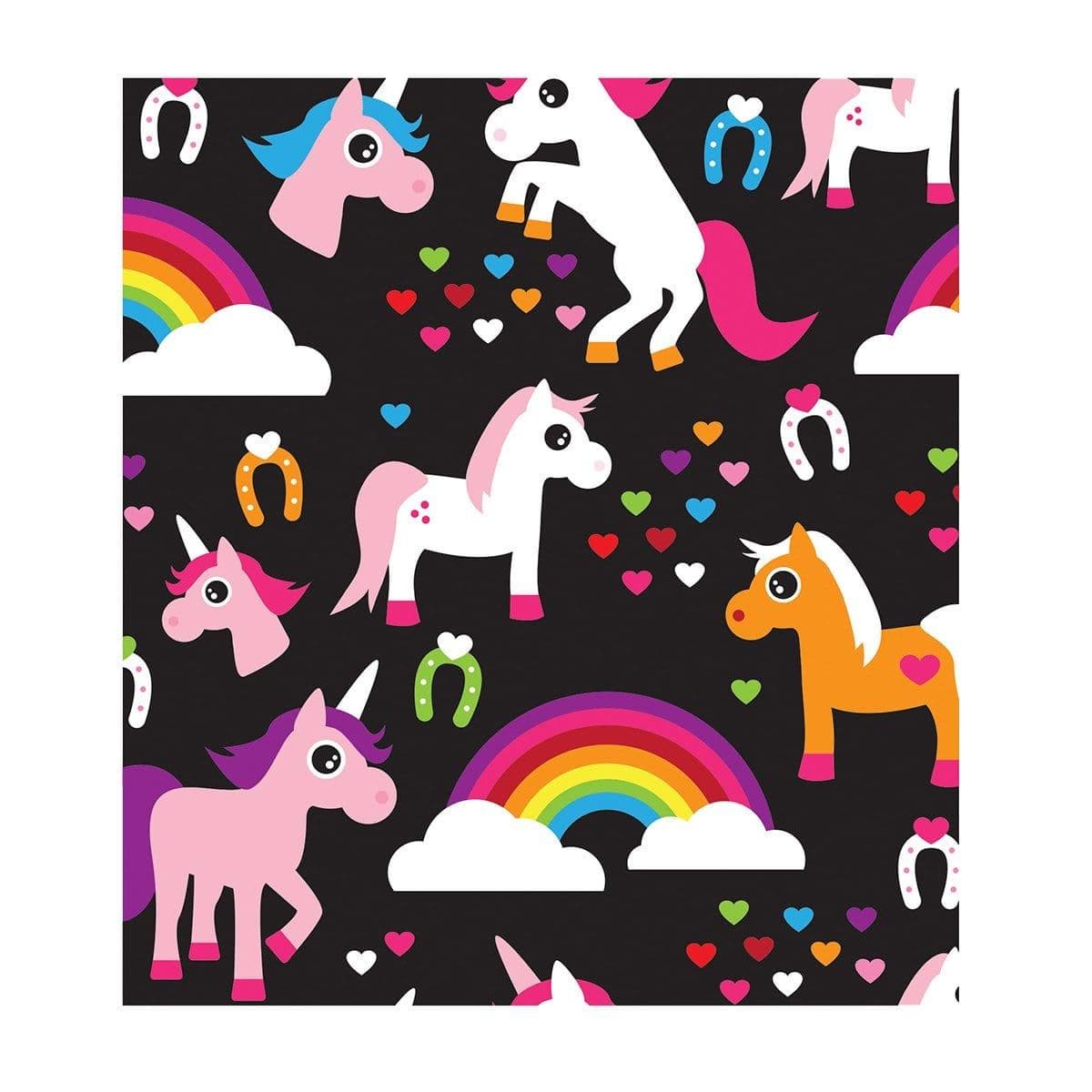 Roll Wrap With Unicorn, 30 x 69 Inches, 1 Count