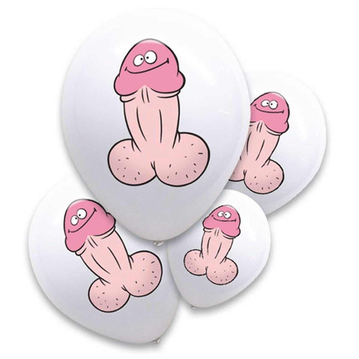 White pecker latex balloons 12 inches, 6 per package