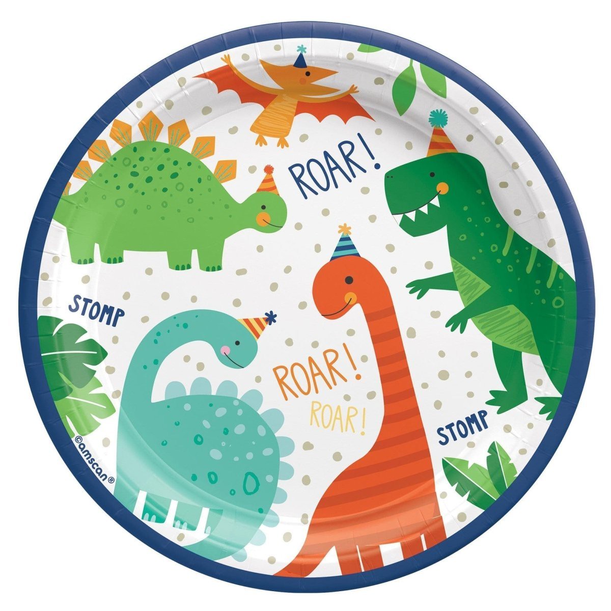 Dino-Mite - Plates 7 In. 8/pkg