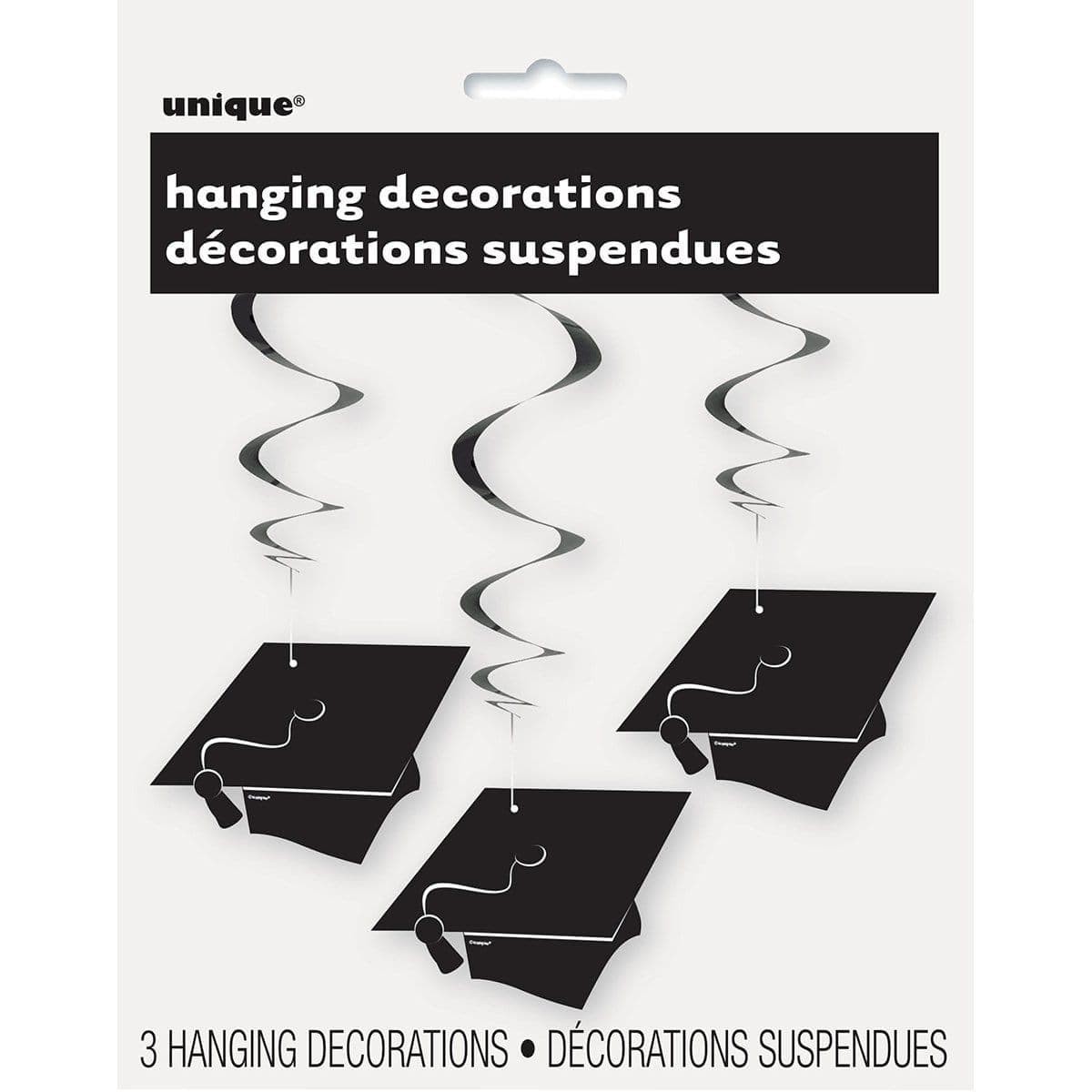 Hanging Swirl Decorations - Graduation 3/pkg.