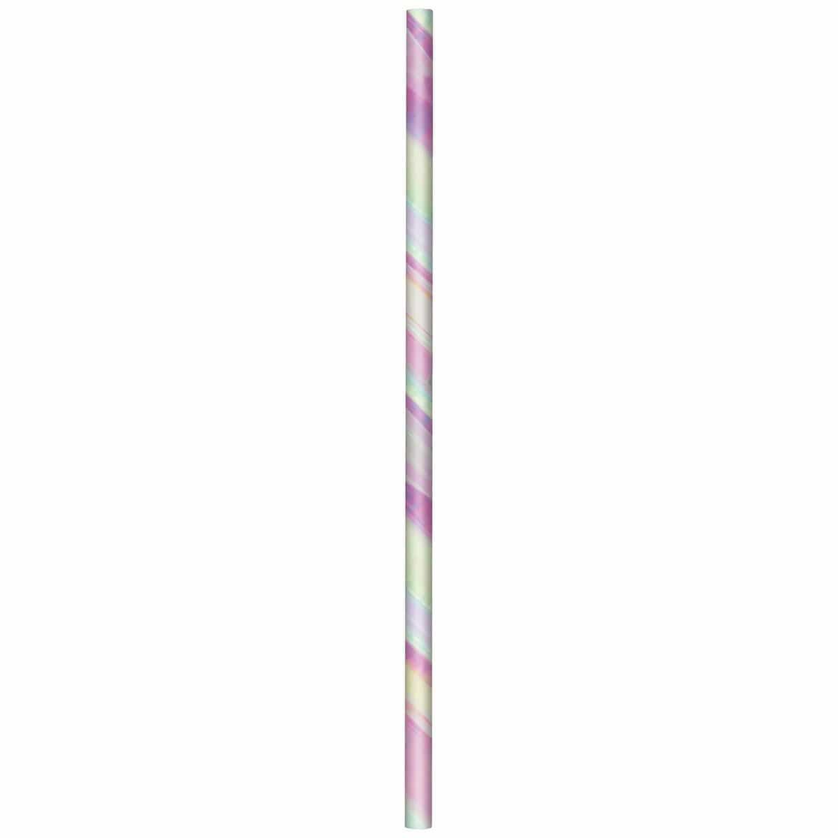 Iridescent Paper Straws, 24 per Package