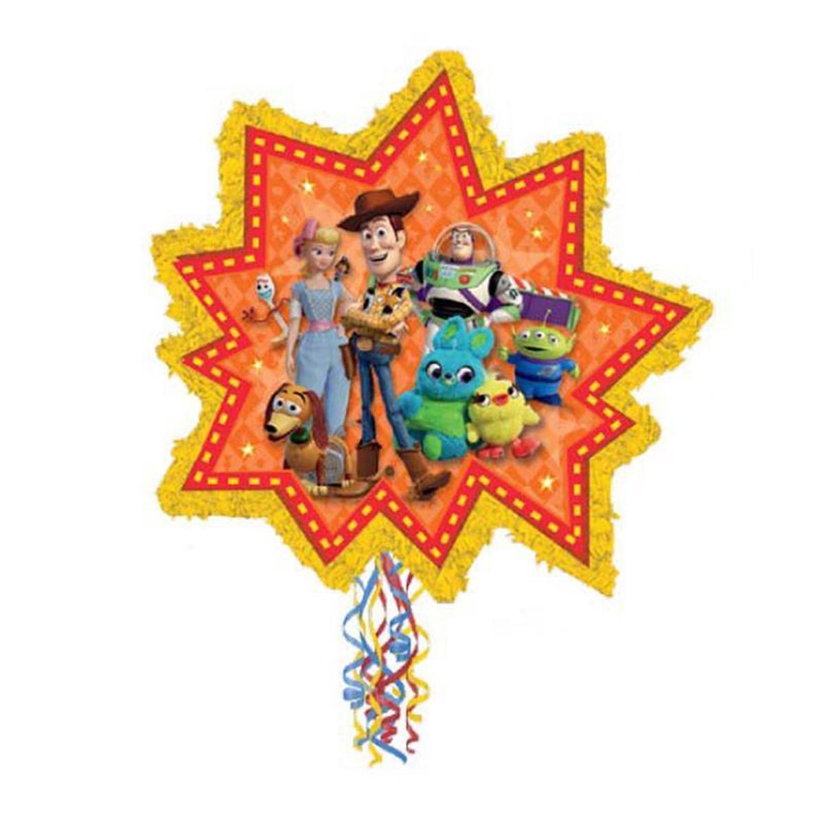 Toy Story 4 Birthday Party Star Shaped Piata, 18 x 17.5 x 3.5 Inches, 1 Count