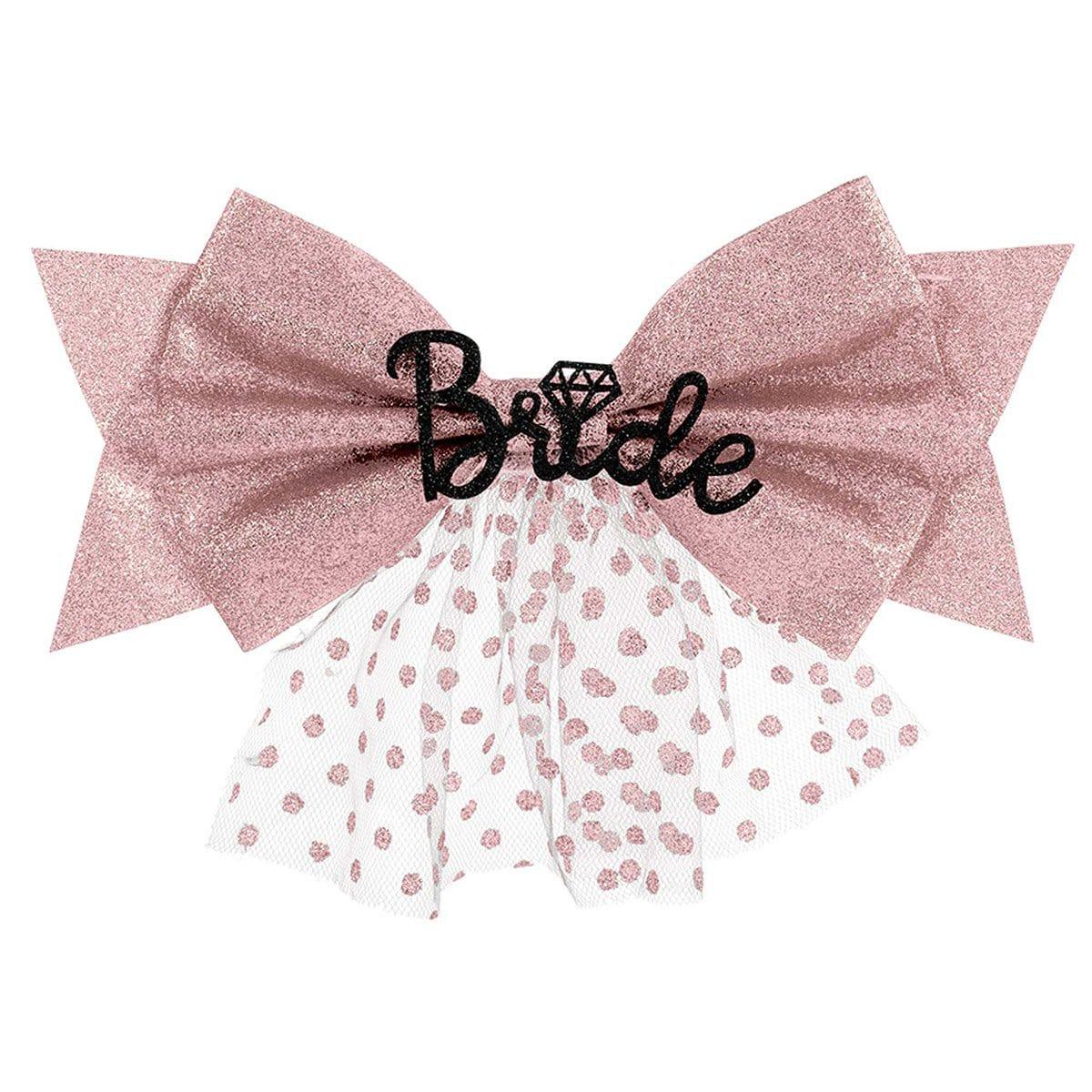 Bride Pink Bow with Clip