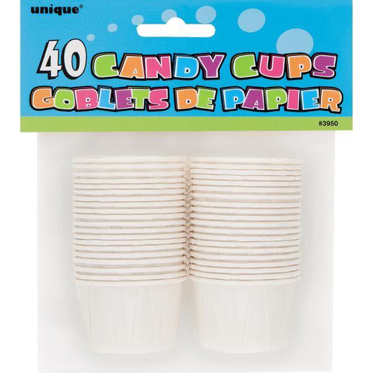 Candy Cups - White 40/pkg