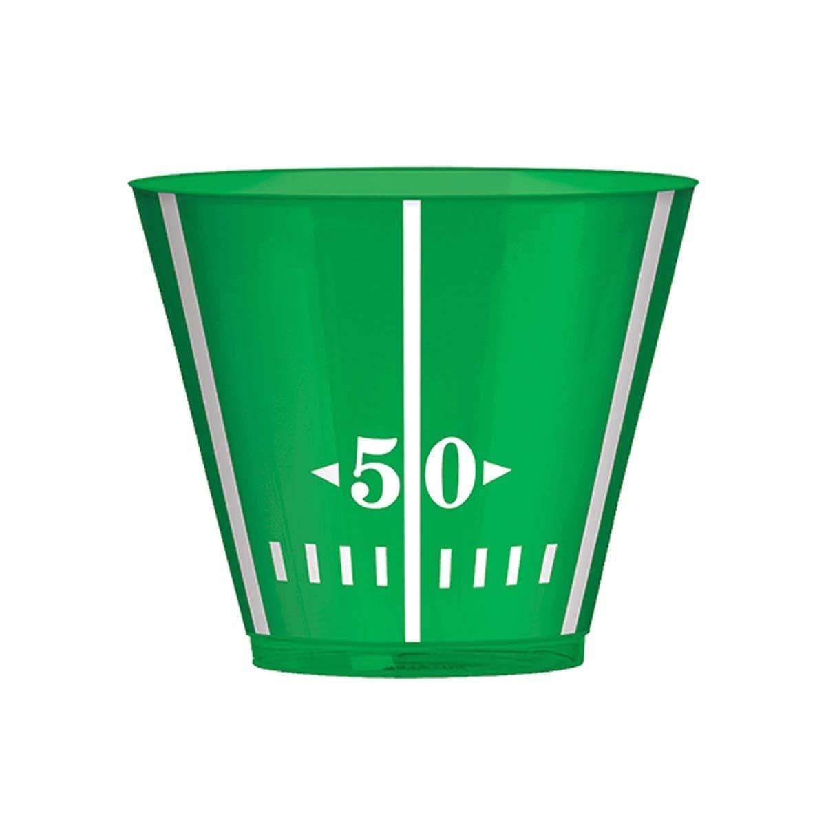 Football Plastic Tumblers, 24 Count