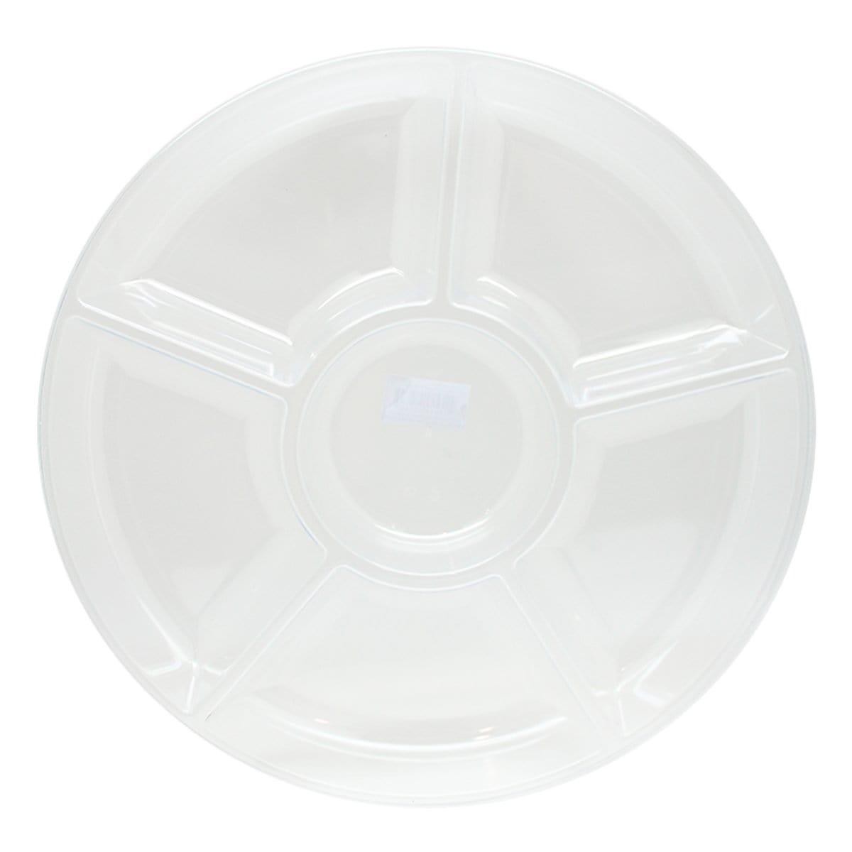 Transparent Round Plastic Platter - 12 In