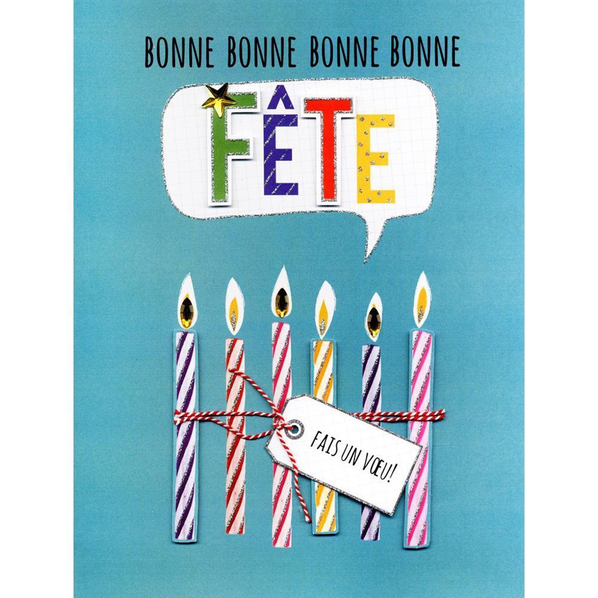 Gigantic Card - Bonne Fte Fais Un Voeu!