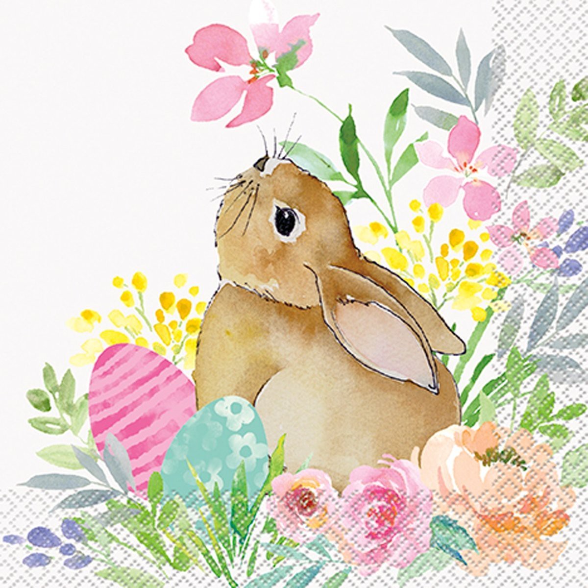 Watercolour Pastel Easter Large Lunch Napkins, 16 Count