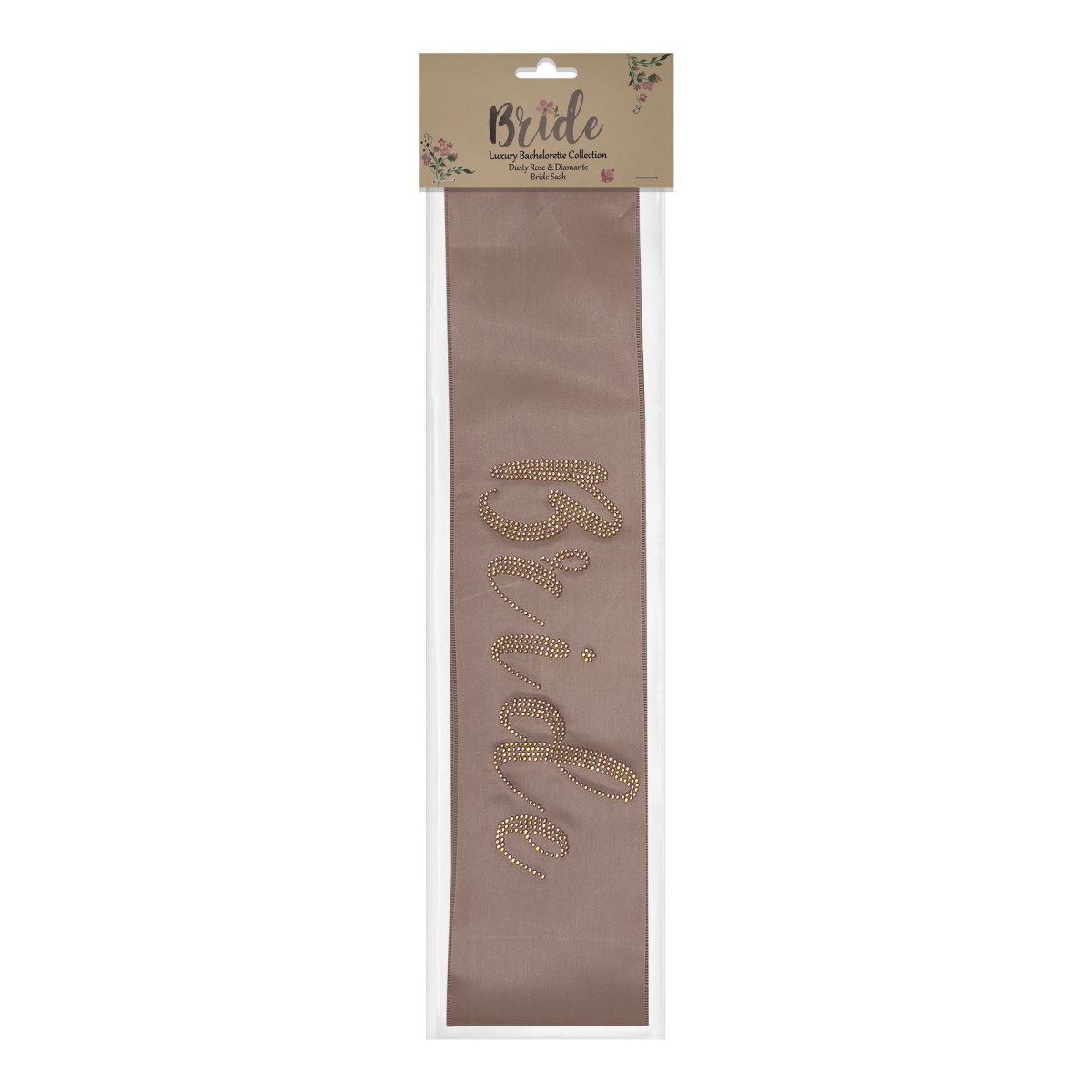 Dusty Rose 'Bride' Sash, 1 Count