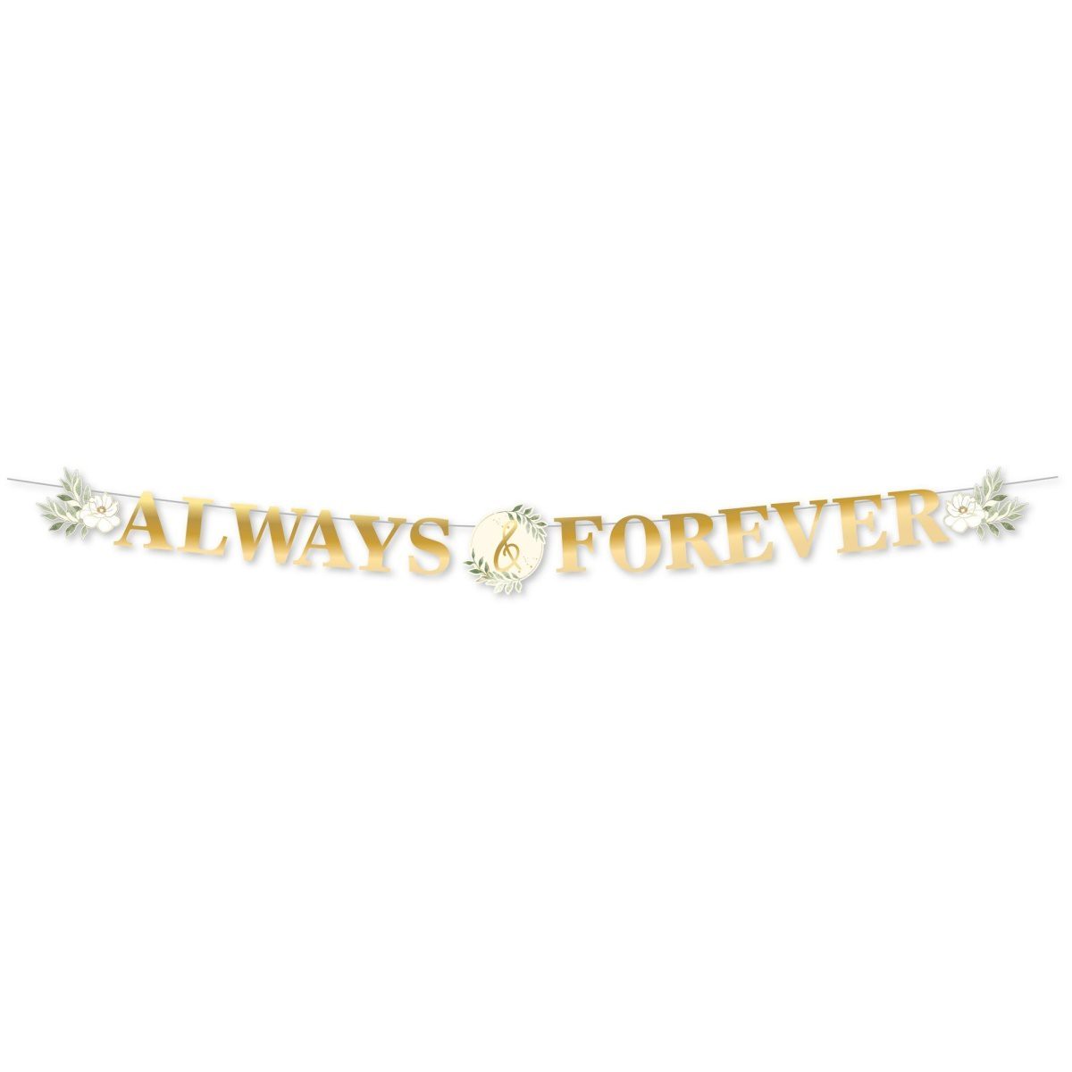 Love Always Party 'Always & Forever' Letter Banner, 1 Count