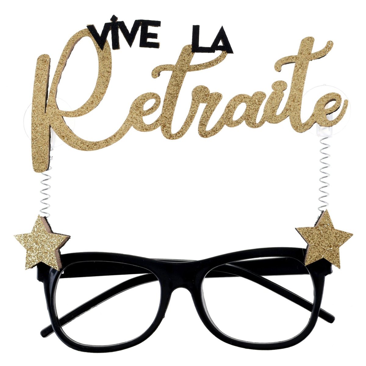 'Retraite Dore Noire' Plastic Glasses, 1 Count