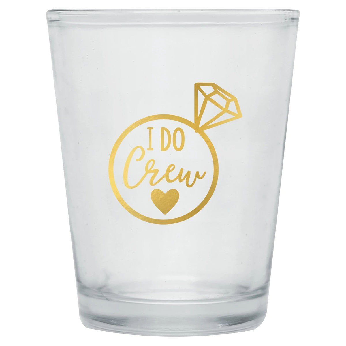 I Do Crew Clear Shot Glasses, Luxurious Shower Collection, 3 oz, 1 Count