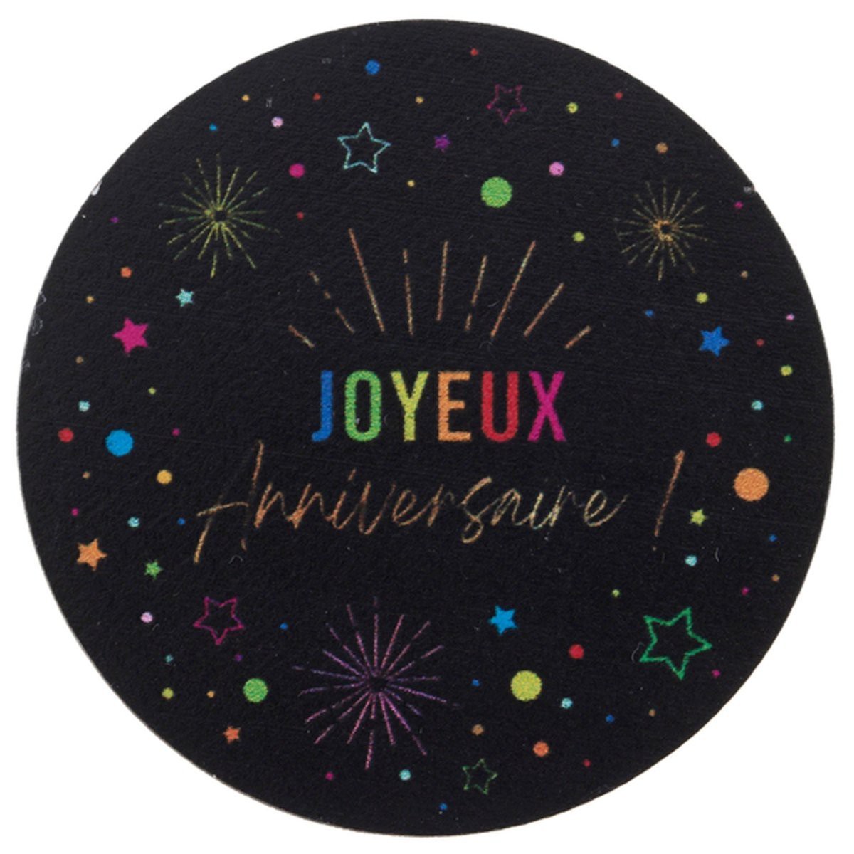 Black "Joyeux Anniversaire" Table Scatter, 10 Count