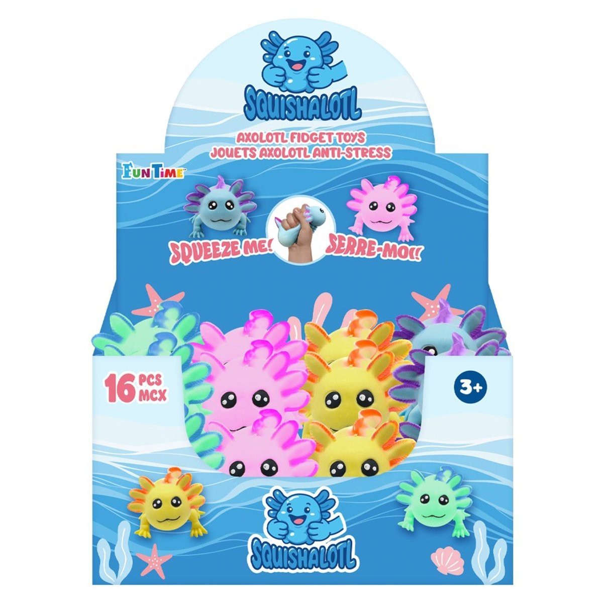 Squishy Axolotl Fidget Toy, Assortment, 1 Count