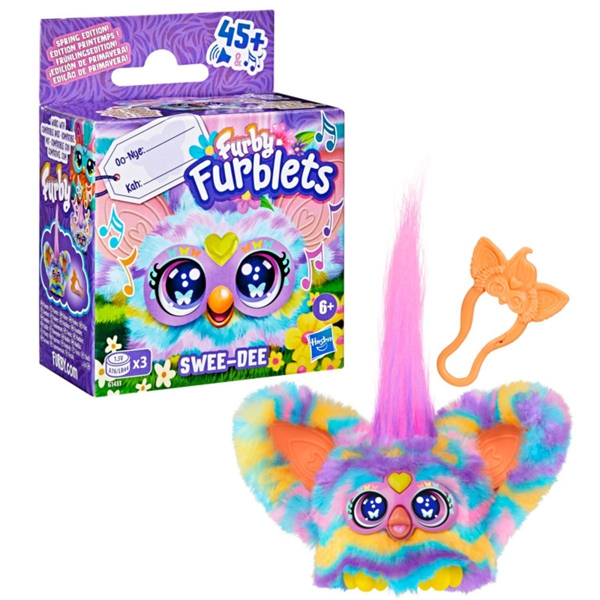 Furby Furblets Swee-Dee Spring Mini Plush Toy, 1 Count