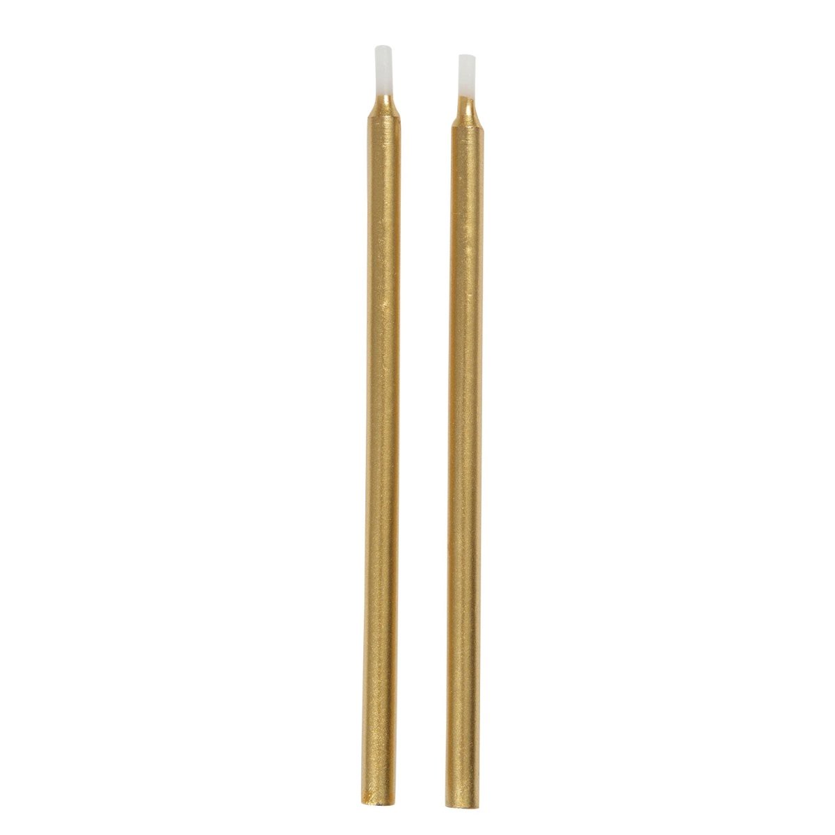 Gold Metallic Candles, 5 Inches, 12 Count