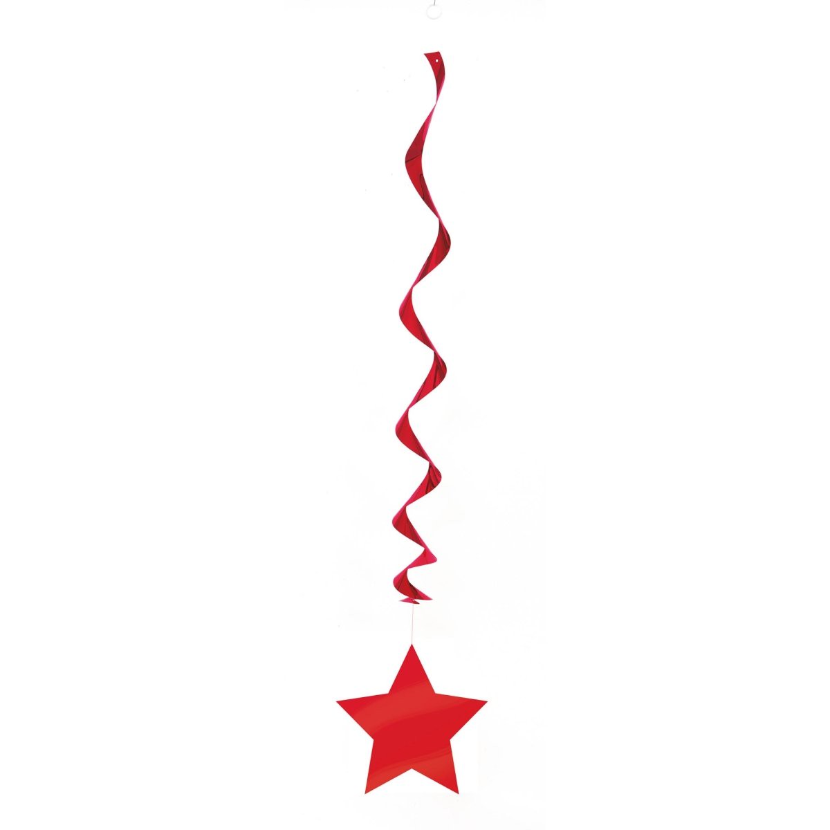 Red Hanging Star Swirl Decorations, 26 Inches, 3 Count