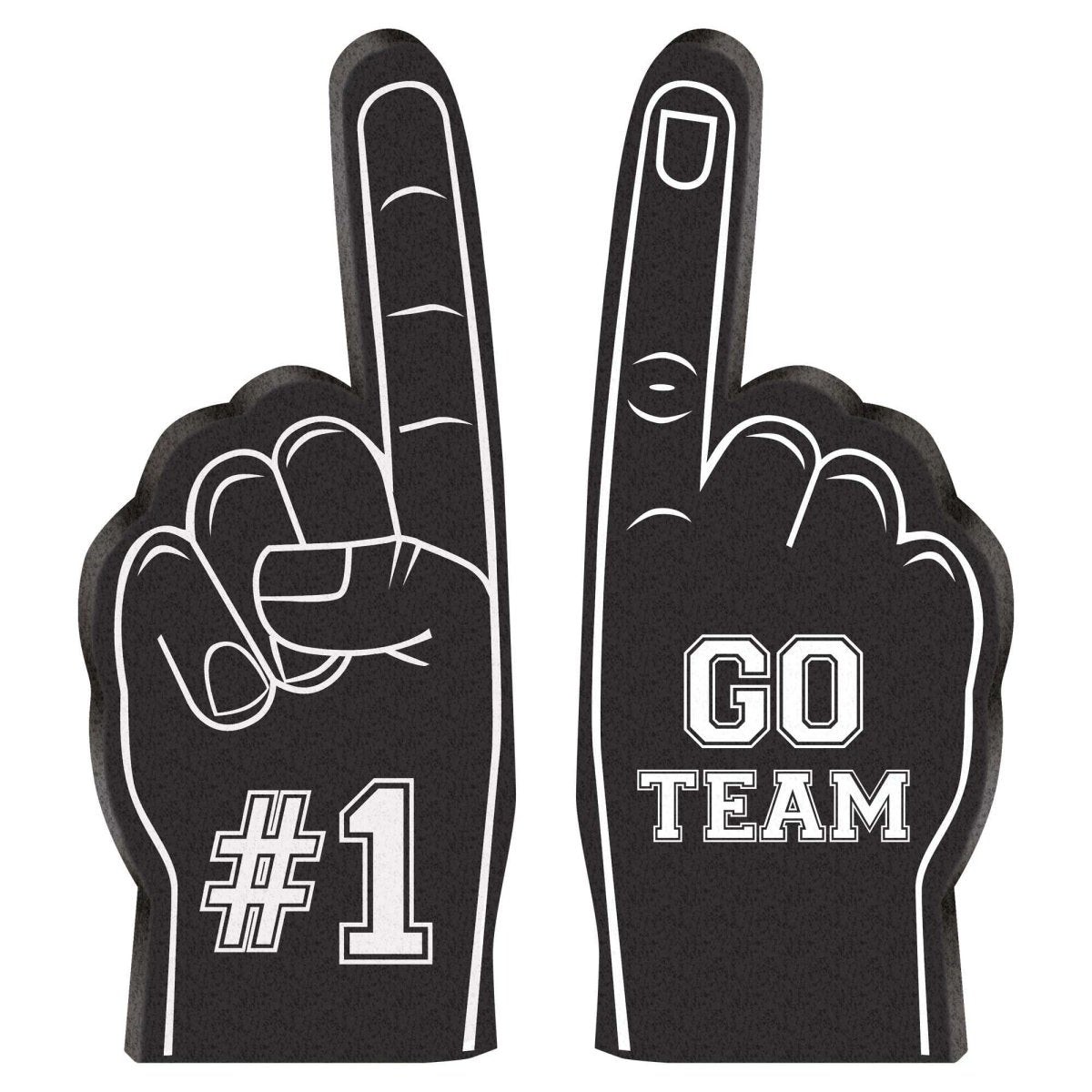 NFL Super Bowl Party Mini Black Foam Fingers,12 Count