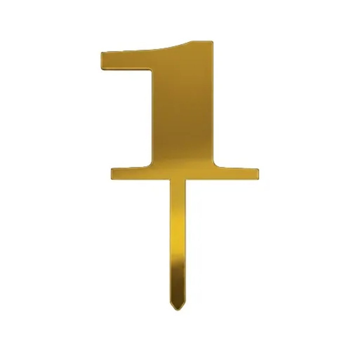 Gold Number 1 Birthday Cake Topper, 1 Count