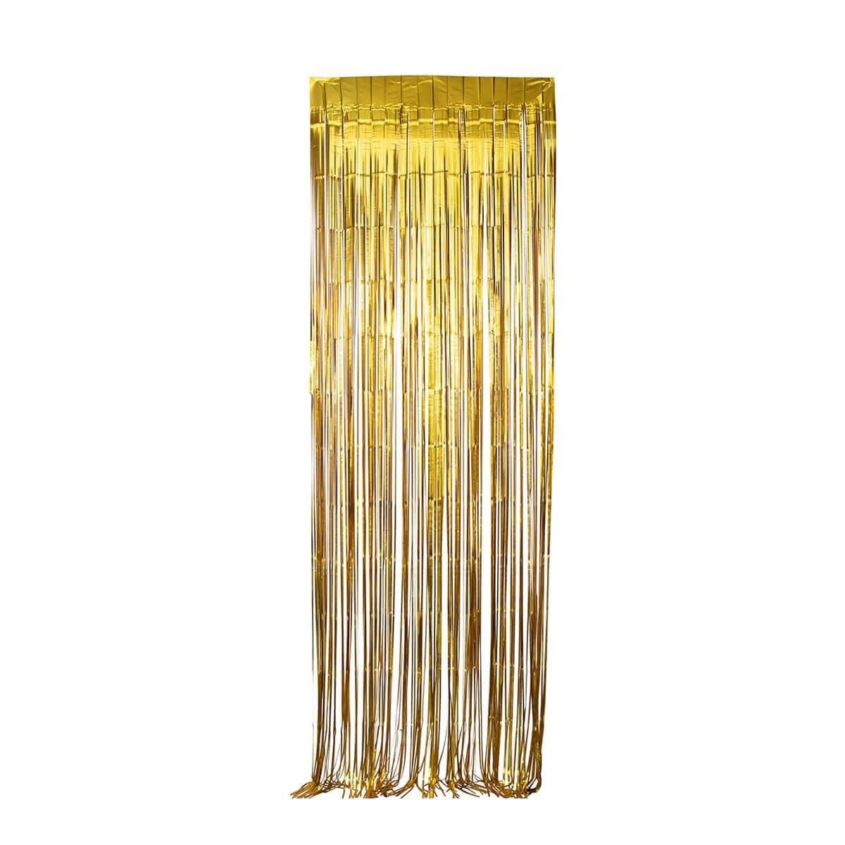 Gold, Matte Collection, Foil Fringe Curtain